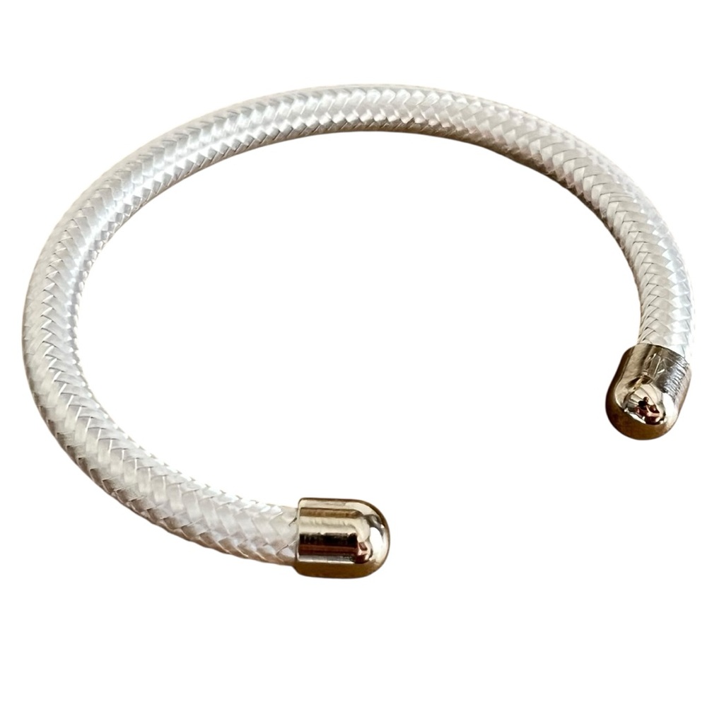 Vintage Harley Davidson Vrod Silver Plated Stainless Woven Cable Bracelet Bangle - Picture 11 of 11